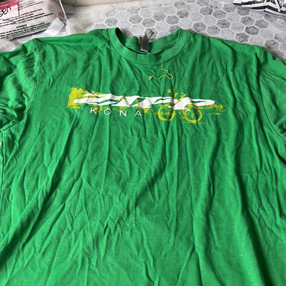 Next Level Medium Green Zipp Kona Biking Short Sleeve Graphic T - Picture 4 of 5